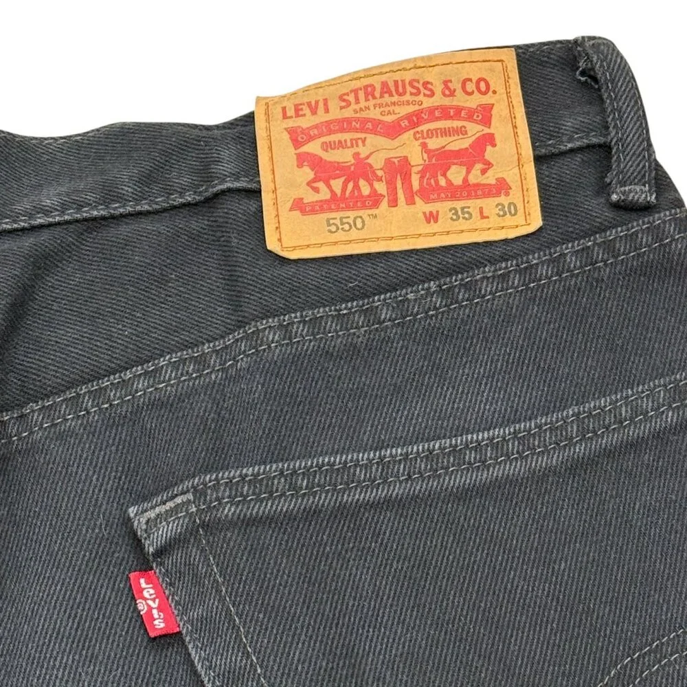Men’s Levi’s 550 Black Denim Jeans Relaxed Fit